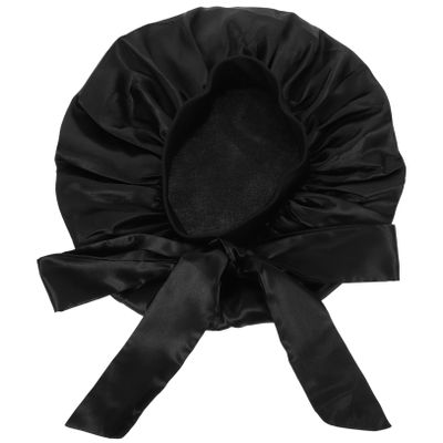 Angoily Women Satin Shower Cap Bow Extra Large Bathing Cap for Hair Elastic Design for Curls Stylish and Comfortable for Face Washing and Salon Use
