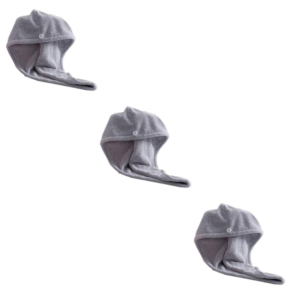 DOITOOL 3pcs Microfiber Hair Towel Wrap for Wet Hair Quick Drying Towel Turban Cap Absorbent Drying Cap Fast Dry Creative