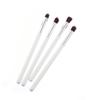 DOITOOL 4pcs Eye Makeup Brush Set Soft Horse Hair Blending and Pencil Brushes for Eyeshadow Lip and Blush Application Portable Cosmetic Tool Kit White and Silver view 3