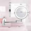 FJYDM Vanity Mirror for Wall Mount,10X Magnification Makeup Mirror with Lights,Double Sided Bathroom Mirror 360 Swivel Shaving Mirrors,Touch Control,USB Chargepolished Chrome view 3