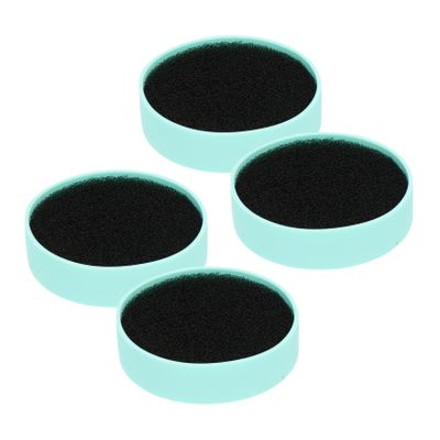Angoily 4pcs Makeup Brush Cleaning Case Remover Sponge Mat Small Sponge Brush Cleaning Tool Box for Eye Shadow Safe Easy to Carry