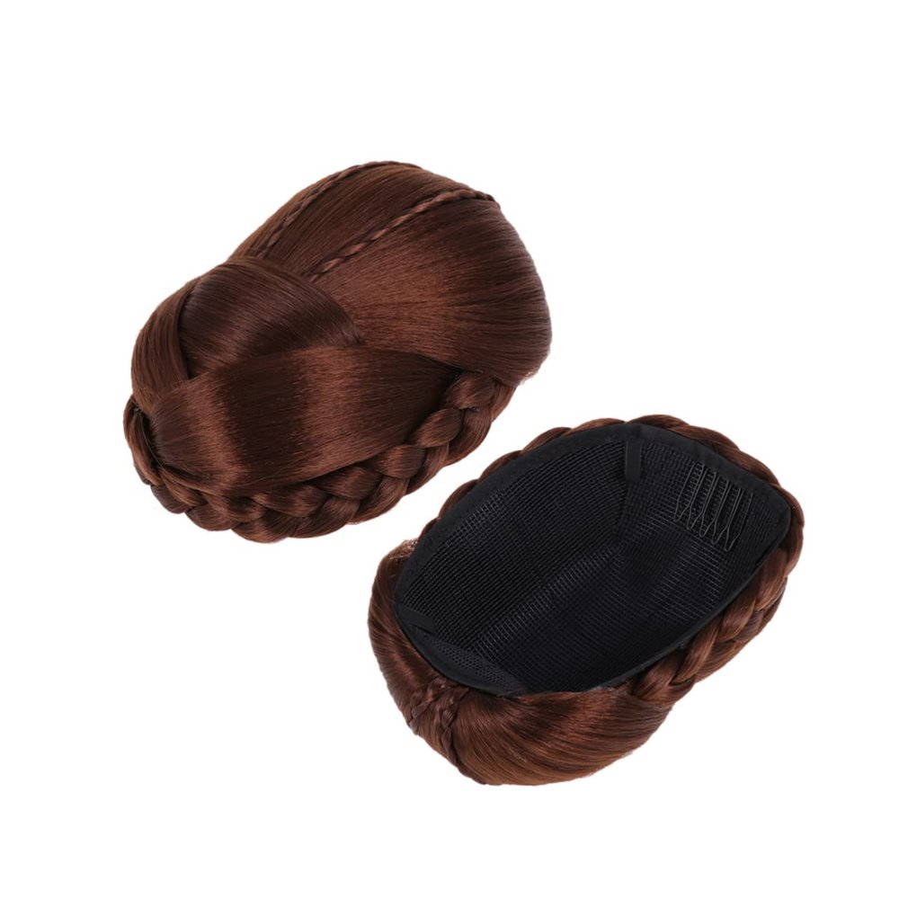 Angoily Hair Bun Extension Bag Synthetic Wig Storage for Braid Hair Chignon Wig for Daily Use