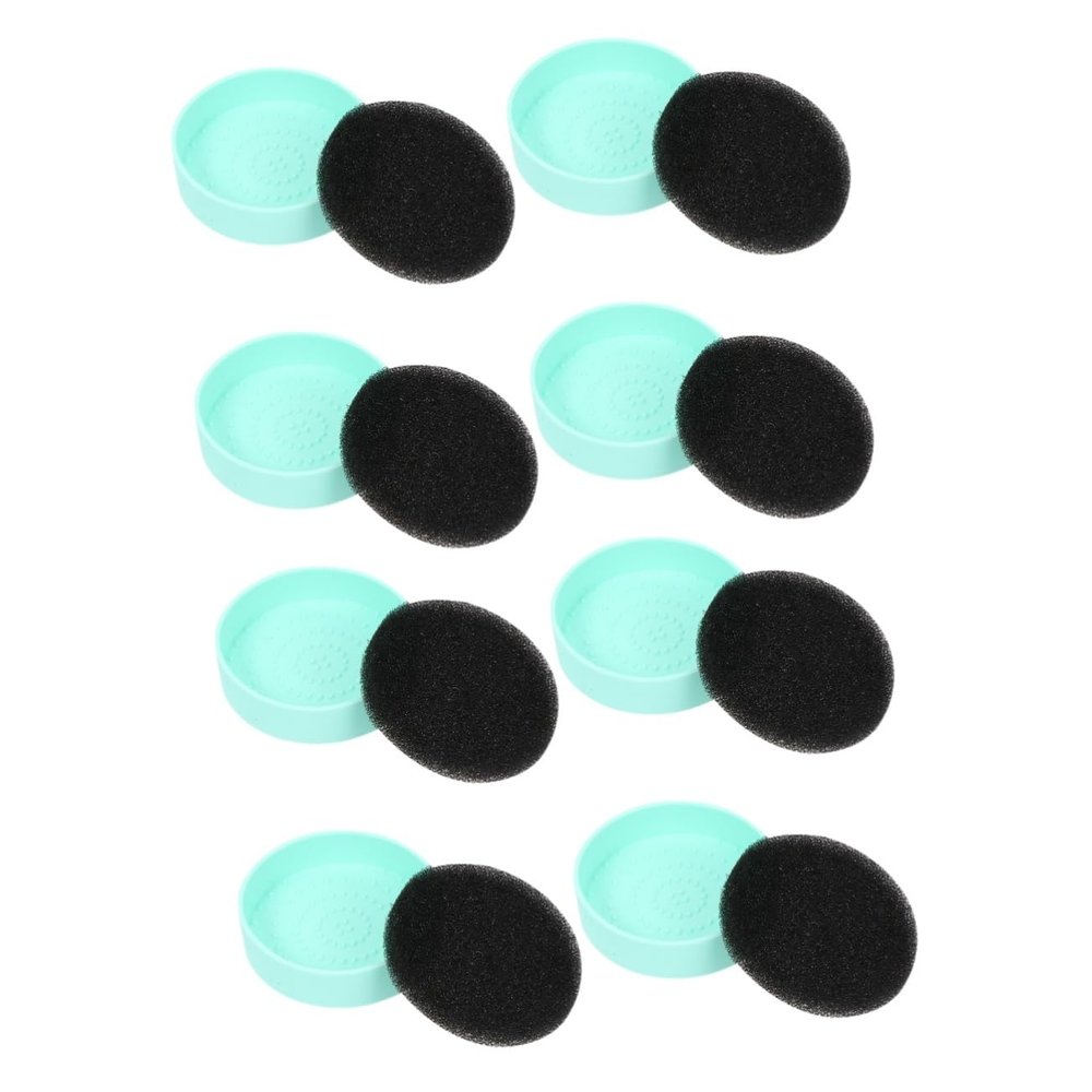 Angoily 8pcs Eco-friendly Makeup Brush Cleaning Sponge Eye Shadow Brush Cleaning Case Safe Soft for Makeup Tools for Dry Cosmetics