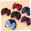 DOITOOL 9Pcs Bun Bow Hair Flower Net Bag Elastic Mesh Clip for Women Girls Elegant Headdress for Work Parties Dates Red Hair Snood Accessories view 2