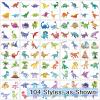 104 PCS Dinosaur Temporary Tattoos for Kids Party Supplies, Temp Tattoo Stickers for Kids Girls Boys Birthday Party Favors Activities view 2