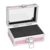 Nail Drill Bit Holder Case, Aluminum Alloy Nail Drill Bit Holder Storage Box with Secure Lock, Transparent Flip Cover, Multi Hole Capacity Nail Tools Organizers Container for view 1