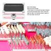 Nail Drill Bit Holder Case, Aluminum Alloy Nail Drill Bit Holder Storage Box with Secure Lock, Transparent Flip Cover, Multi Hole Capacity Nail Tools Organizers Container for view 2