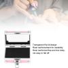 Nail Drill Bit Holder Case, Aluminum Alloy Nail Drill Bit Holder Storage Box with Secure Lock, Transparent Flip Cover, Multi Hole Capacity Nail Tools Organizers Container for view 3