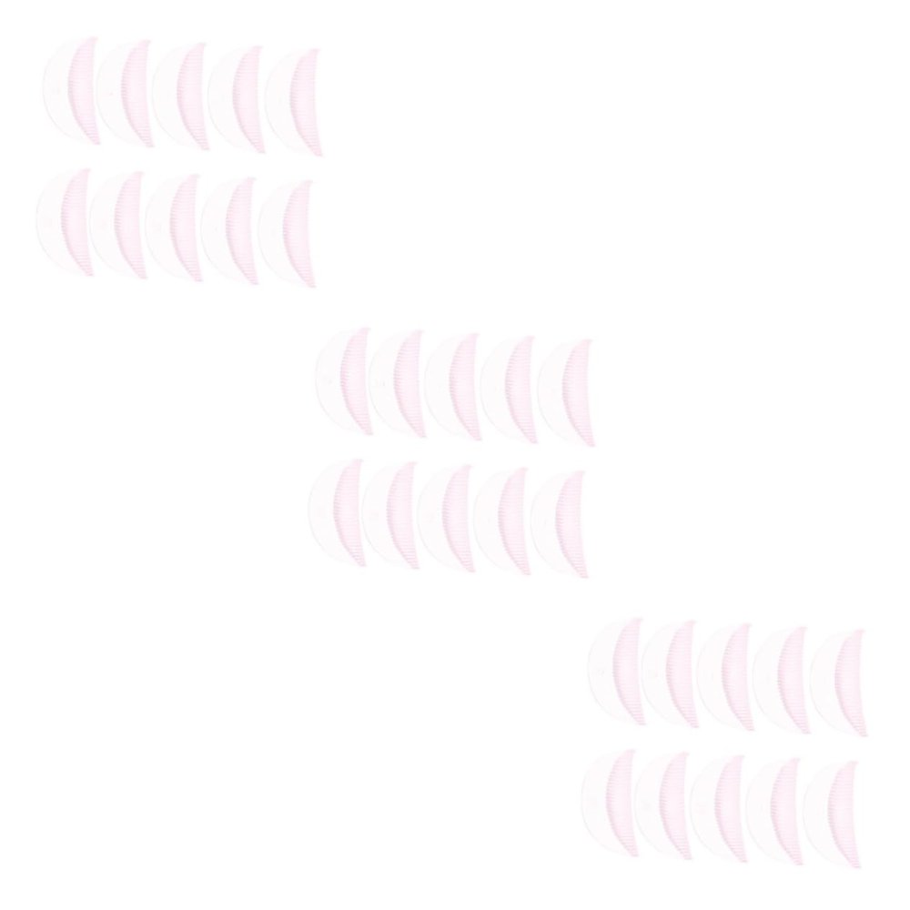 Angoily 30pairs Eyelash Perming Kit Lash Lift Silicone Curler Shield Pads Groove Lines for Longer Thicker Lashes