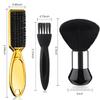 Patelai 3 Pieces Neck Duster Brush Barber Hair Blade Clipper Soft Nylon Trimmer Shaver Razor Cleaning with Storage Bag for Hair Styling(Gold) view 2