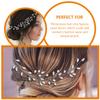 Housoutil Rhinestone Hair Vine for Women Elegant Decorative Bridal Headpiece for Weddings and Parties Handmade Hair Accessory Rhinestone and Decor Silver view 2
