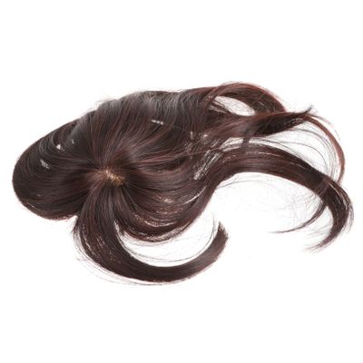 Angoily 3pcs Clip Hair Air Fringe Synthetic Hairpiece for Daily Wear Chocolate Easy to Install for Parties Cosplay