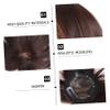 Angoily 3pcs Clip Hair Air Fringe Synthetic Hairpiece for Daily Wear Chocolate Easy to Install for Parties Cosplay view 2