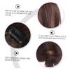 Angoily 3pcs Clip Hair Air Fringe Synthetic Hairpiece for Daily Wear Chocolate Easy to Install for Parties Cosplay view 4