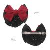 3PCS Hair Net with Bow Hair Snoods for Women, Velvet, Polyester, Metal, Professional Hair Clip Hair Accessory view 4