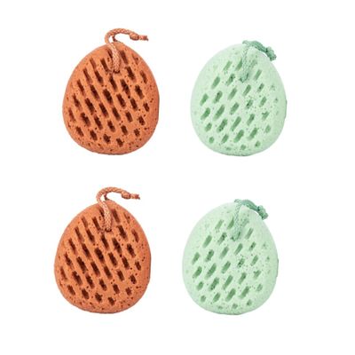 Angoily 4pcs Exfoliating Bathing Towel Back Scrubber Gentle Body Scrubbing Tool for Smooth Skin Random Colors for Use