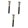 Housoutil 3pcs Makeup Brush Foundation Brush Portable Makeup Brush Convenient Makeup Brush Cream Foundation Liquid Foundation Angled Makeup Brush Professional Makeup Brushes Kit Powder Brush view 1