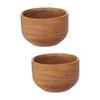 Angoily 2pcs Wooden Men Shaving Bowl Creative Shaving Soap Bowl for Home Barber Shop Men view 1
