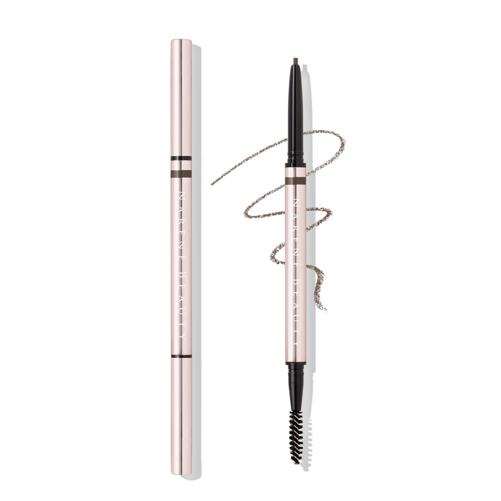 Naren Beauty - Brow Defining Pencil, Cruelty Free, Vegan, Water Resistant, Long- Wearing Finish - Made in Italy (Medium Brown)