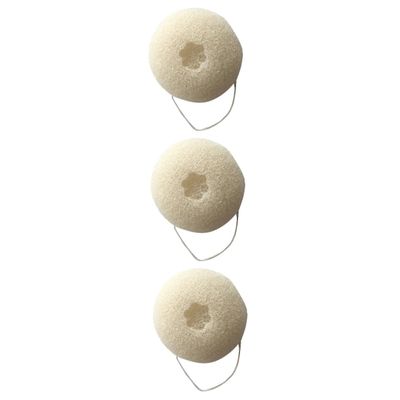 Angoily 3pcs Natural Skin Care Facial Sponge Exfoliating Scrub for Face Cleansing and Makeup Removal