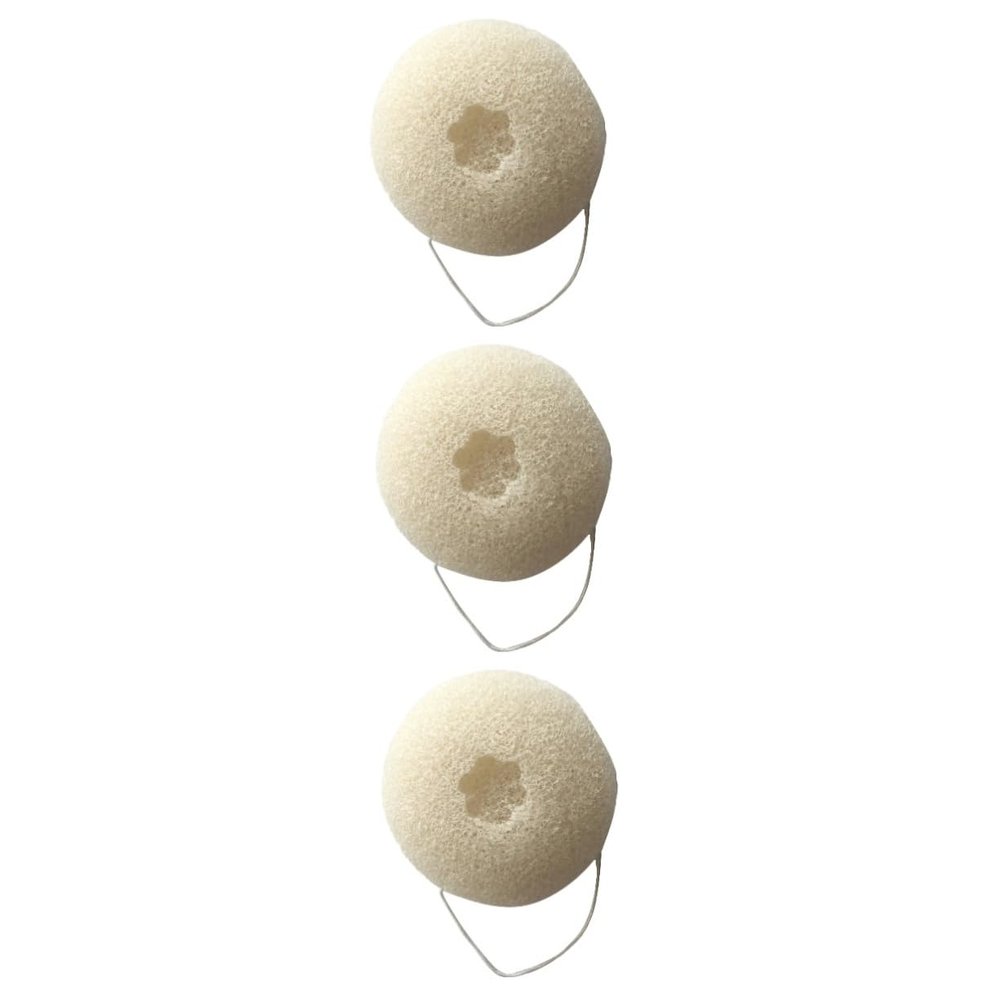 Angoily 3pcs Natural Skin Care Facial Sponge Exfoliating Scrub for Face Cleansing and Makeup Removal