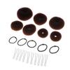 Beaupretty 44pcs Hair Updo Bun Kit Elastic Hair Ropes u Shaped Clips for Elegant Hairstyles Versatile Styling Accessories Coffee Color for Dance and Everyday Use view 4