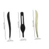 Angoily 3 Sets Eyebrow Grooming Kit Stainless Steel Tweezers Eyebrow Clip for Women Compact Design Easy to Use for Travel Black view 2