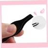 Angoily 3 Sets Eyebrow Grooming Kit Stainless Steel Tweezers Eyebrow Clip for Women Compact Design Easy to Use for Travel Black view 3