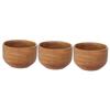 Angoily 3pcs Wooden Shaving Bowl for Men Facial Cleansing Shave Soap Bowl Home Bathroom Accessory view 1