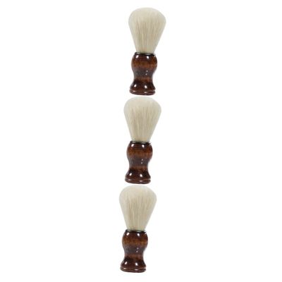 Angoily 3pcs Portable Beard Brush for Men Soft Boar Bristle Shaving Brush Travel-friendly Design for Beard Care and Grooming