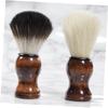 Angoily 3pcs Portable Beard Brush for Men Soft Boar Bristle Shaving Brush Travel-friendly Design for Beard Care and Grooming view 2