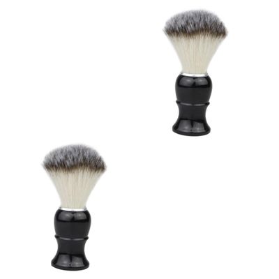 Angoily 2pcs Men Beard Brush for Styling and Cleaning Soft Bristle Shaving Tool for Beard Care Portable and Convenient Design for Bearded Men