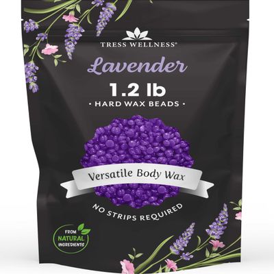 Tress Wellness Wax Beads - Safe for Skin - Dermatologically Tested - At-Home Kit for Bikini, Brazilian & Full Body - Lavender 1.2
