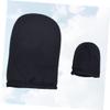 Angoily 6pcs Flocking Self Tanning Mitts for Makeup Use Sunless Tanning Gloves Thumb Protective Sunscreen Sponge Gloves Compact and for Easy Application Black view 2