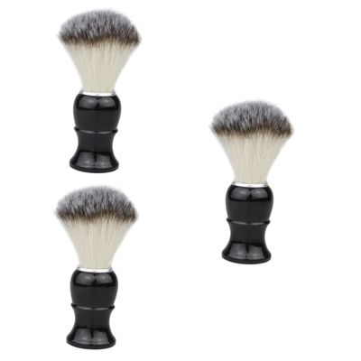 Angoily 3pcs Men Beard Styling Brush Soft Bristle Shaving Brush for Cleaning and Grooming Portable Design for Go Use for Bearded Men