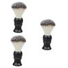 Angoily 3pcs Men Beard Styling Brush Soft Bristle Shaving Brush for Cleaning and Grooming Portable Design for Go Use for Bearded Men view 1