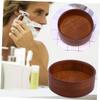 Angoily 3pcs Large Wooden Shaving Soap Bowl Men's Razor Bowl Shaving Foam Cup for Wet view 2