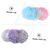 Angoily 6pcs Shower Caps Reusable Elastic Bathing Caps Dots for Women for Cooking and Spa Use Lightweight Peva Material for Hair view 2