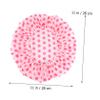 Angoily 6pcs Shower Caps Reusable Elastic Bathing Caps Dots for Women for Cooking and Spa Use Lightweight Peva Material for Hair view 3