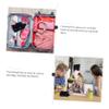 4 pcs Design Pen Plush Capacity Lovely Adorable Wash Pencil Case Makeup Cosmetic Flocking Large Cat, Navyx3pcs, 19X12CMx3pcs view 3