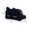 4 pcs Design Pen Plush Capacity Lovely Adorable Wash Pencil Case Makeup Cosmetic Flocking Large Cat, Navyx3pcs, 19X12CMx3pcs view 4