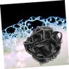 Angoily 3pcs Soft Mesh Bath Sponge Exfoliating Shower Pouf Body Scrubber for Gentle Skin Care Black Color for All Skin Types and Spa Experience view 2