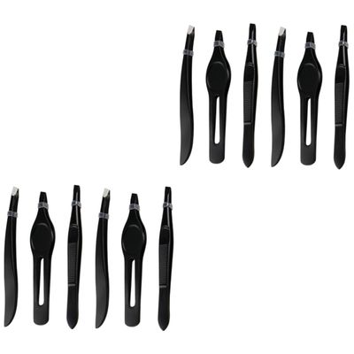 Angoily 2 Sets Stainless Steel Eyebrow Tweezers Clip Eye Brow Makeup Tool Friends Family