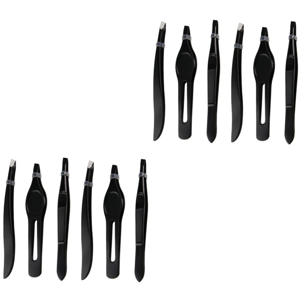 Angoily 2 Sets Stainless Steel Eyebrow Tweezers Clip Eye Brow Makeup Tool Friends Family