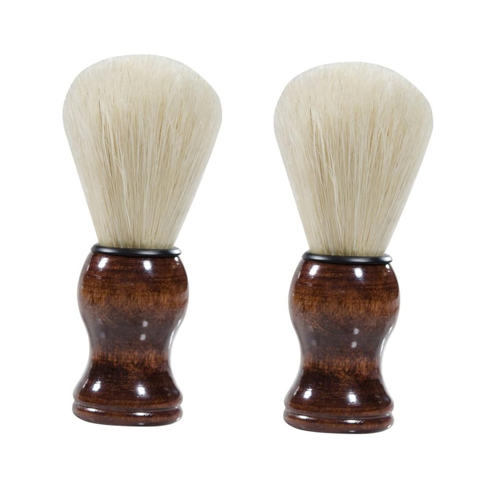 Angoily 2pcs Portable Beard Cleaning Brush Soft Bristles Skin-friendly Shaving Brush for Men Compact Design for for Bearded Men