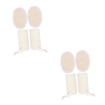 Angoily 8pcs Natural Loofah Bath Brush Exfoliating Scrub Towels for and Cleaning Tools for Smooth Skin Includes and Flat Brushes