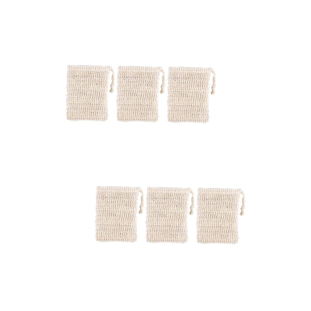 Angoily 2sets Bathing Supply Exfoliating Soap Light Yellow Soap Saver Ramie Maker for Skin 3pcs*2