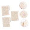 Angoily 2sets Bathing Supply Exfoliating Soap Light Yellow Soap Saver Ramie Maker for Skin 3pcs*2 view 3