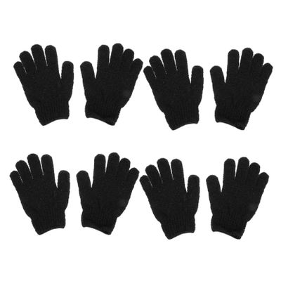 Angoily 8pairs Exfoliating Shower Gloves Deep Cleaning Scrubber for Body and Back Massage for Skin Types for Daily Use and