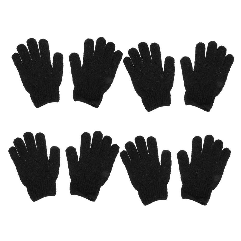 Angoily 8pairs Exfoliating Shower Gloves Deep Cleaning Scrubber for Body and Back Massage for Skin Types for Daily Use and